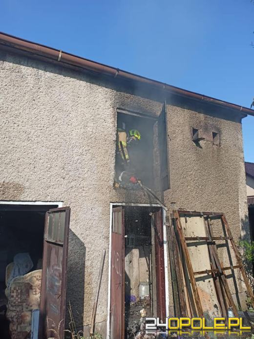 Pożar budynku w Krapkowicach