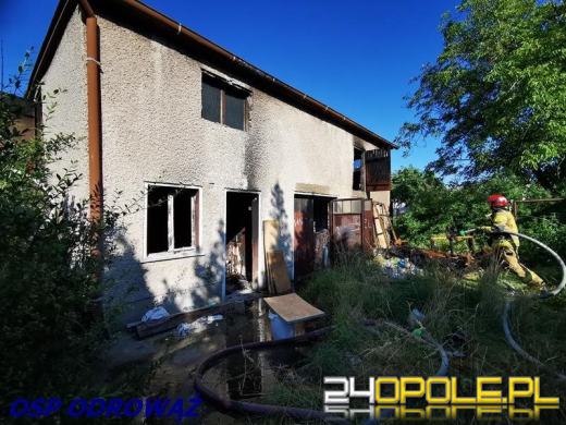 Pożar budynku w Krapkowicach