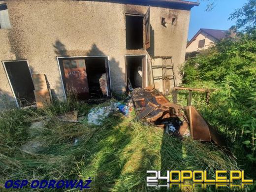 Pożar budynku w Krapkowicach