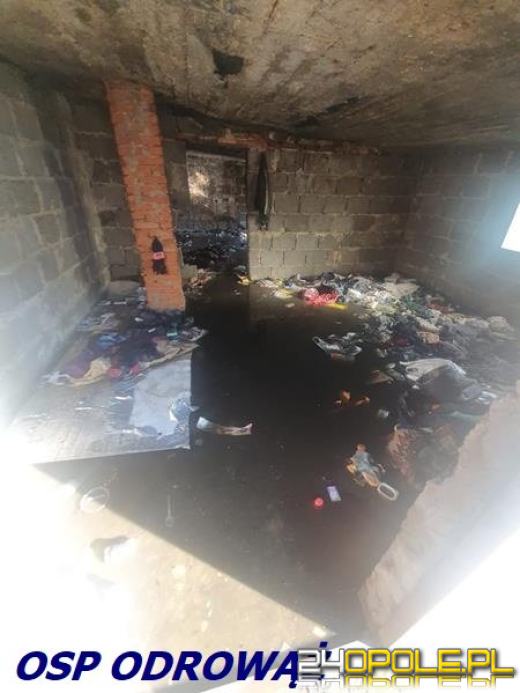 Pożar budynku w Krapkowicach