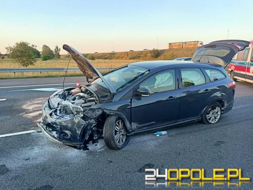 Wypadek na krapkowickim odcinku A4. Samochód uderzył w bariery