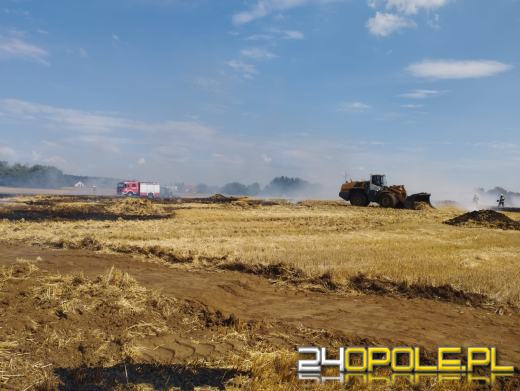 Szybka reakcja rolników sprawiła, że strażacy opanowali wielki pożar ścierniska
