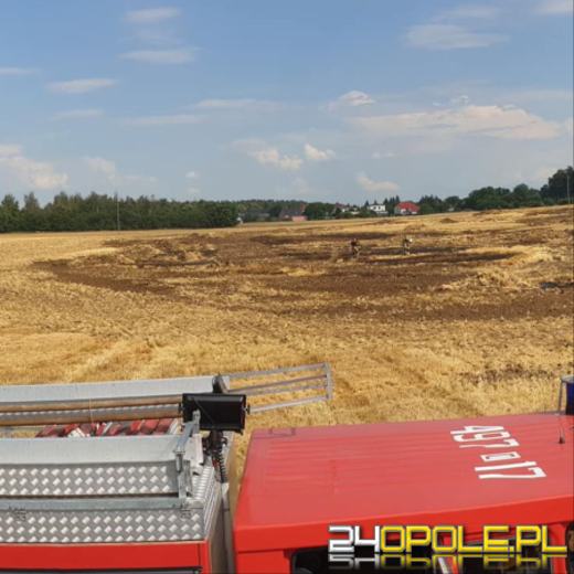 Szybka reakcja rolników sprawiła, że strażacy opanowali wielki pożar ścierniska