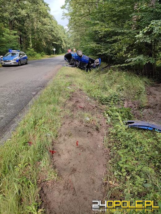 Brawura i nadmierna prędkość. Dachowanie w powiecie namysłowskim
