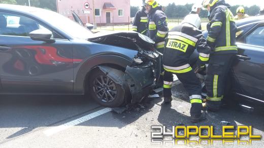Wypadek w Dobrzeniu Wielkim. Jedna osoba trafiła do szpitala