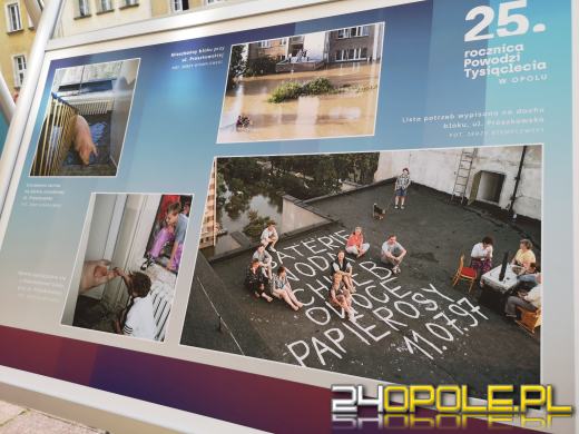 Na opolskim Rynku można oglądać wystawę poświęconą powodzi tysiąclecia