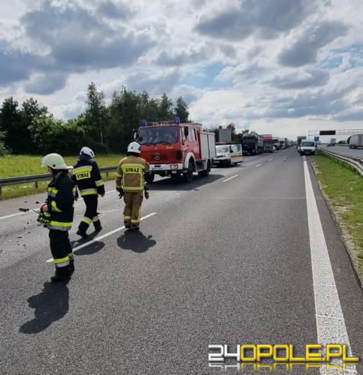 Wypadek na A4. Auto wbiło się w ciężarówkę