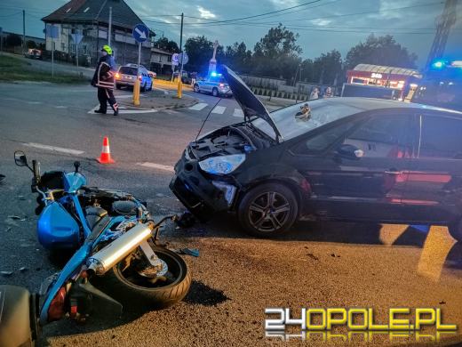 Wypadek motocyklisty w Praszce
