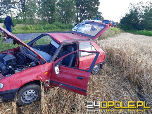 Wypadek w powiecie namysłowskim. Ranna kierująca trafiła do szpitala
