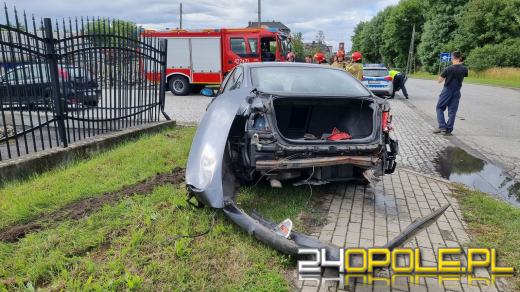 Obywatel Ukrainy staranował ogrodzenie swoim BMW. Miał ponad 3 promile