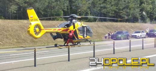 Samochód osobowy wbił się w ciężarówkę na opolskim odcinku A4