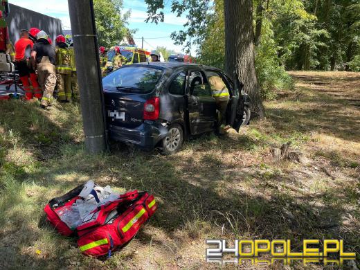 Wypadek w Chróścinie Opolskiej. Dwie osoby zostały ranne
