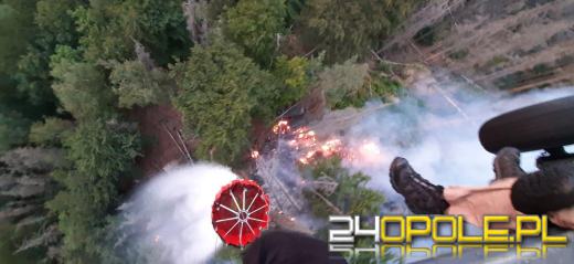 Polscy strażacy pomagają gasić pożar w czeskim parku narodowym