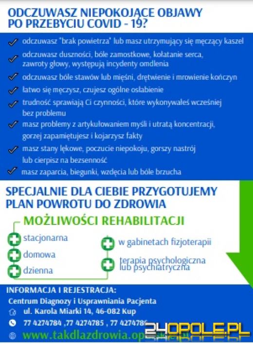 Bezpłatna rehabilitacja po COVID-19 - możesz się zgłosić!