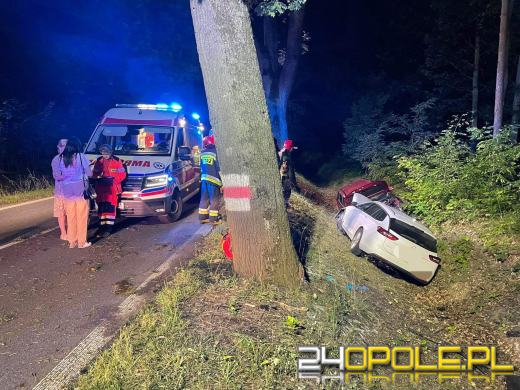 Wypadek w Ligocie Prószkowskiej. To wynik nieudanego wyprzedzania