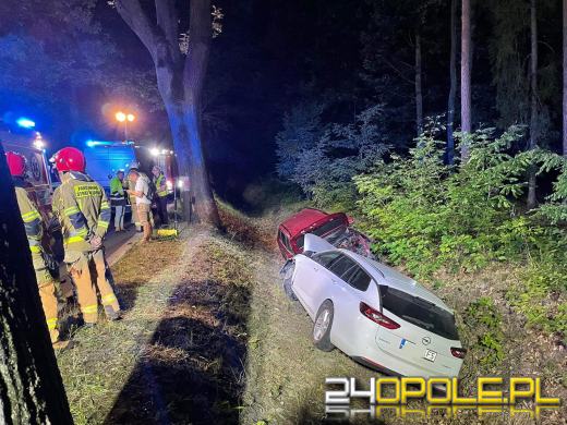 Wypadek w Ligocie Prószkowskiej. To wynik nieudanego wyprzedzania