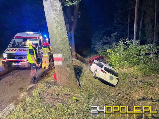 Wypadek w Ligocie Prószkowskiej. To wynik nieudanego wyprzedzania