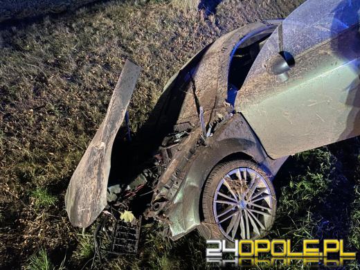 Wypadek na DK45. Kierowca pijany