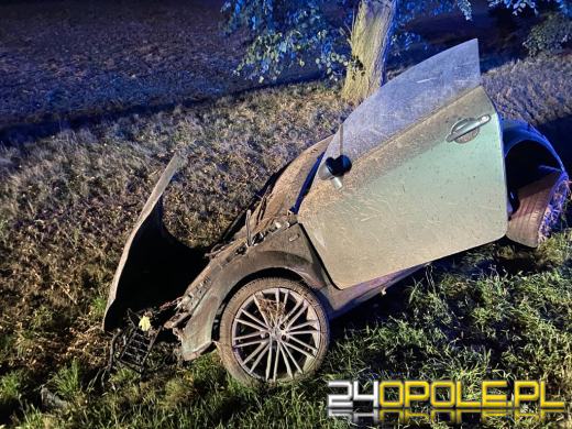 Wypadek na DK45. Kierowca pijany