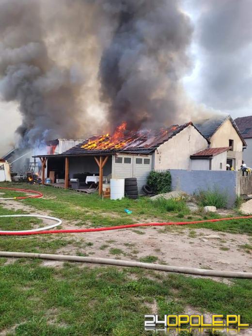 Pożar budynku gospodarczego w Krasiejowie