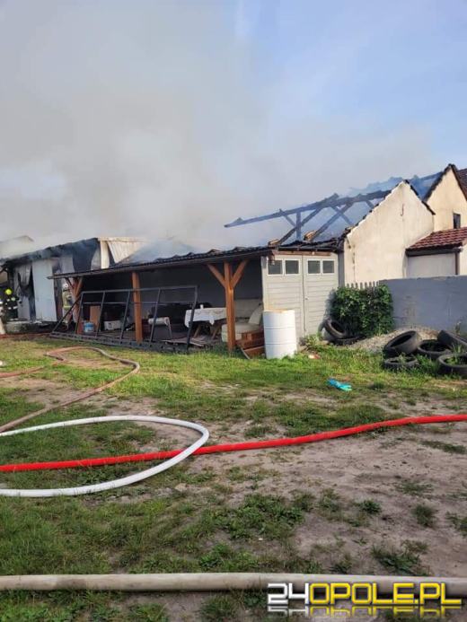 Pożar budynku gospodarczego w Krasiejowie