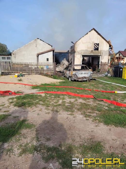 Pożar budynku gospodarczego w Krasiejowie