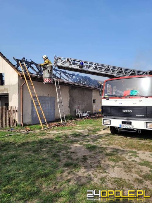 Pożar budynku gospodarczego w Krasiejowie