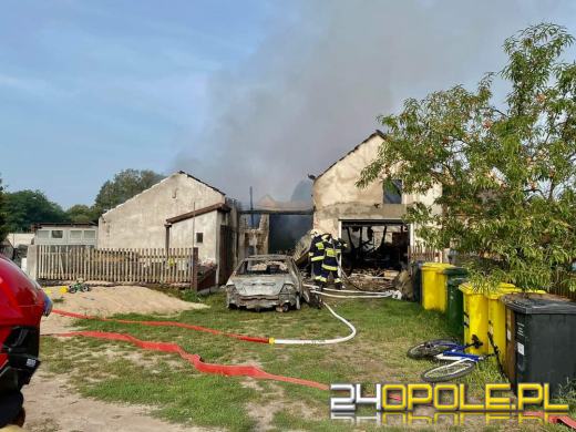 Pożar budynku gospodarczego w Krasiejowie