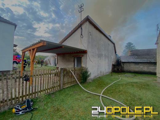 Pożar budynku gospodarczego w Krasiejowie