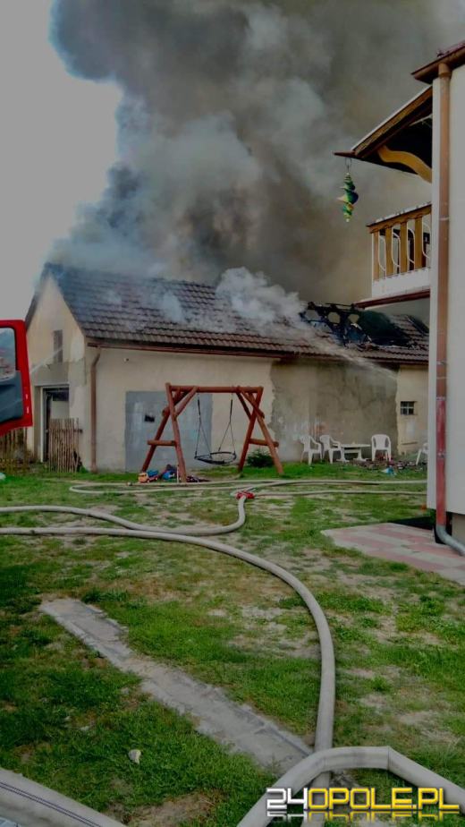 Pożar budynku gospodarczego w Krasiejowie