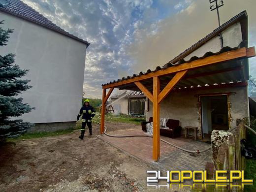 Pożar budynku gospodarczego w Krasiejowie