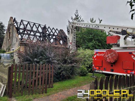 Pożar domu w Ligocie Książecej