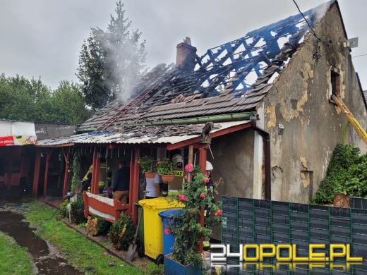 Pożar domu w Ligocie Książecej