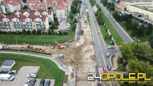 Trwa budowa ronda przy Alei Witosa w Opolu