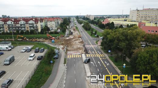 Trwa budowa ronda przy Alei Witosa w Opolu