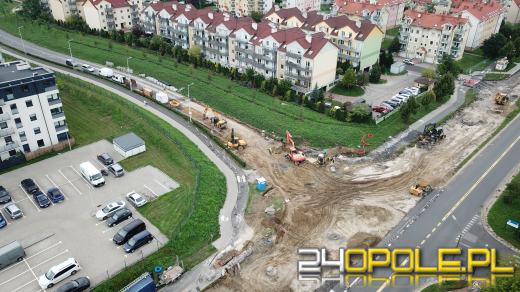 Trwa budowa ronda przy Alei Witosa w Opolu