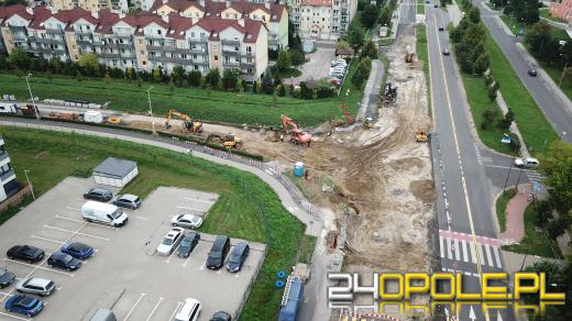 Trwa budowa ronda przy Alei Witosa w Opolu