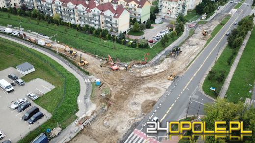 Trwa budowa ronda przy Alei Witosa w Opolu