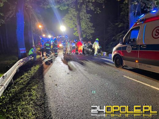 Tragiczne zdarzenie na DW 414. Trwa akcja ratunkowa