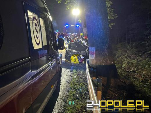 Tragiczne zdarzenie na DW 414. Trwa akcja ratunkowa