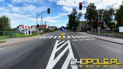 W Dobrzeniu Wielkim powstało bezpieczne przejście dla pieszych