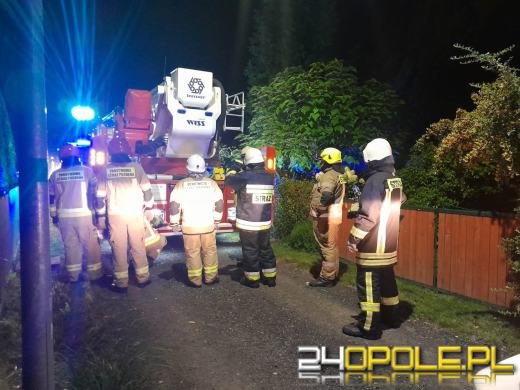 Nocna akcja strażaków w Niwkach. W ogniu drewniany budynek