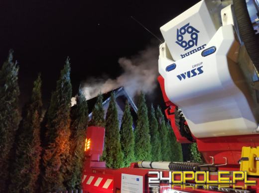 Nocna akcja strażaków w Niwkach. W ogniu drewniany budynek