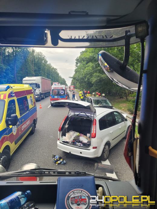 Wypadek na DK 46 pomiędzy Schodnią a Dębską Kuźnią