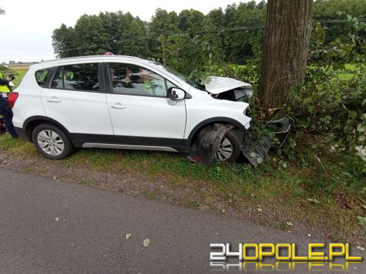 Nieostrożna jazda zakończona na drzewie