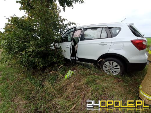 Nieostrożna jazda zakończona na drzewie