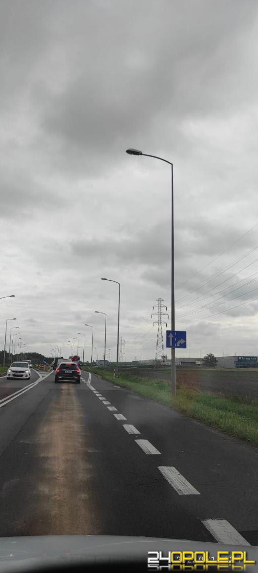 Zablokowany zjazd z obwodnicy do CH Turawa Park