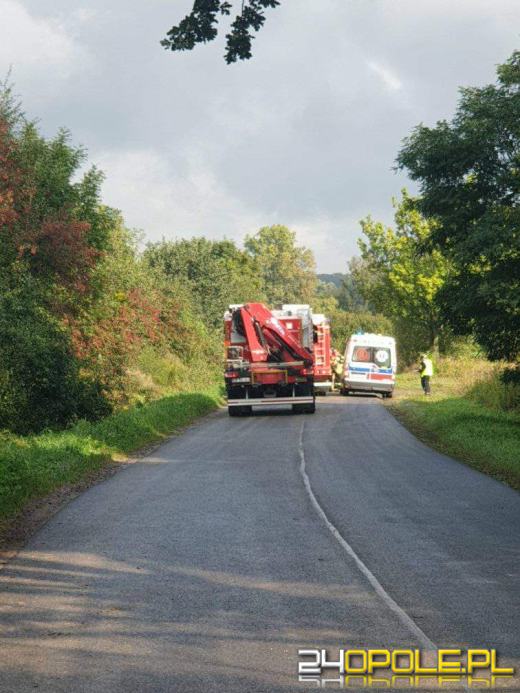 Dachowanie auta na trasie Lipki-Brzezina
