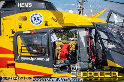 Poważny wypadek w Kuniowie. Lądował śmigłowiec LPR