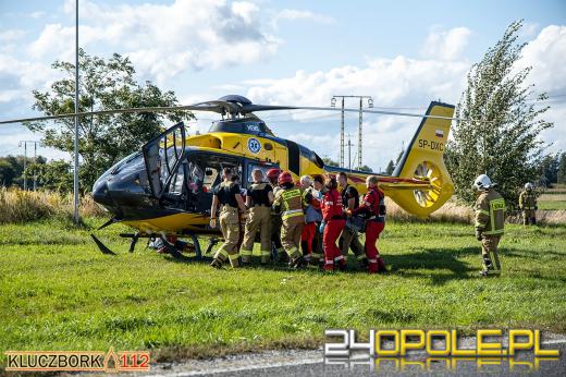 Poważny wypadek w Kuniowie. Lądował śmigłowiec LPR